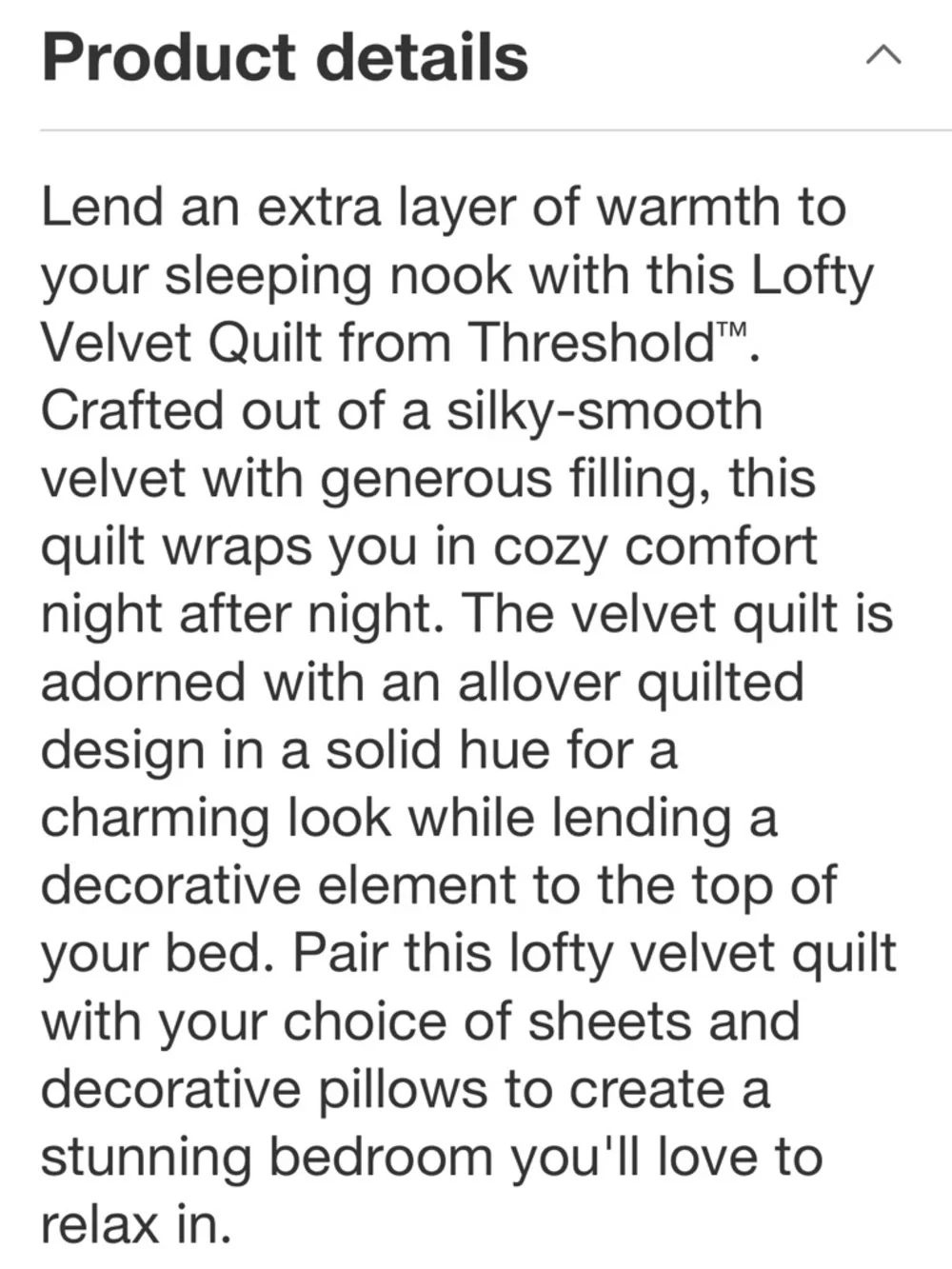 THRESHOLD NWT Lofty Velvet Quilt -Dark Gold -full/queen